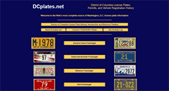 Desktop Screenshot of dcplates.com